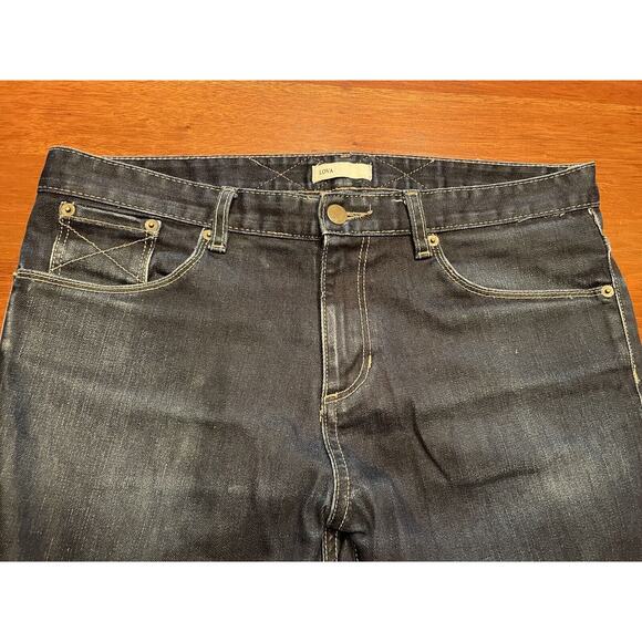Size 34 Made In USA Lova Design Blue Jeans Denim Button Fly - Picture 1 of 15